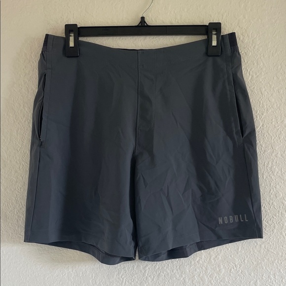 Nobull Men’s Shorts Gray Drawstring Lightweight Active Training Performance L - Picture 2 of 7